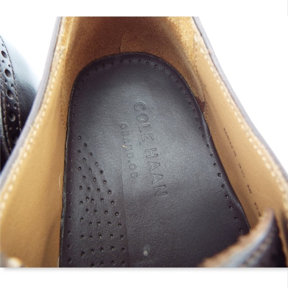 COLE HAAN Brown Leather Cap Toe Men's Oxfords 9.5 - Picture 5 of 7